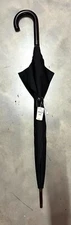 Lacoste Umbrella Black with Silver Snap Logo Closure - NWT