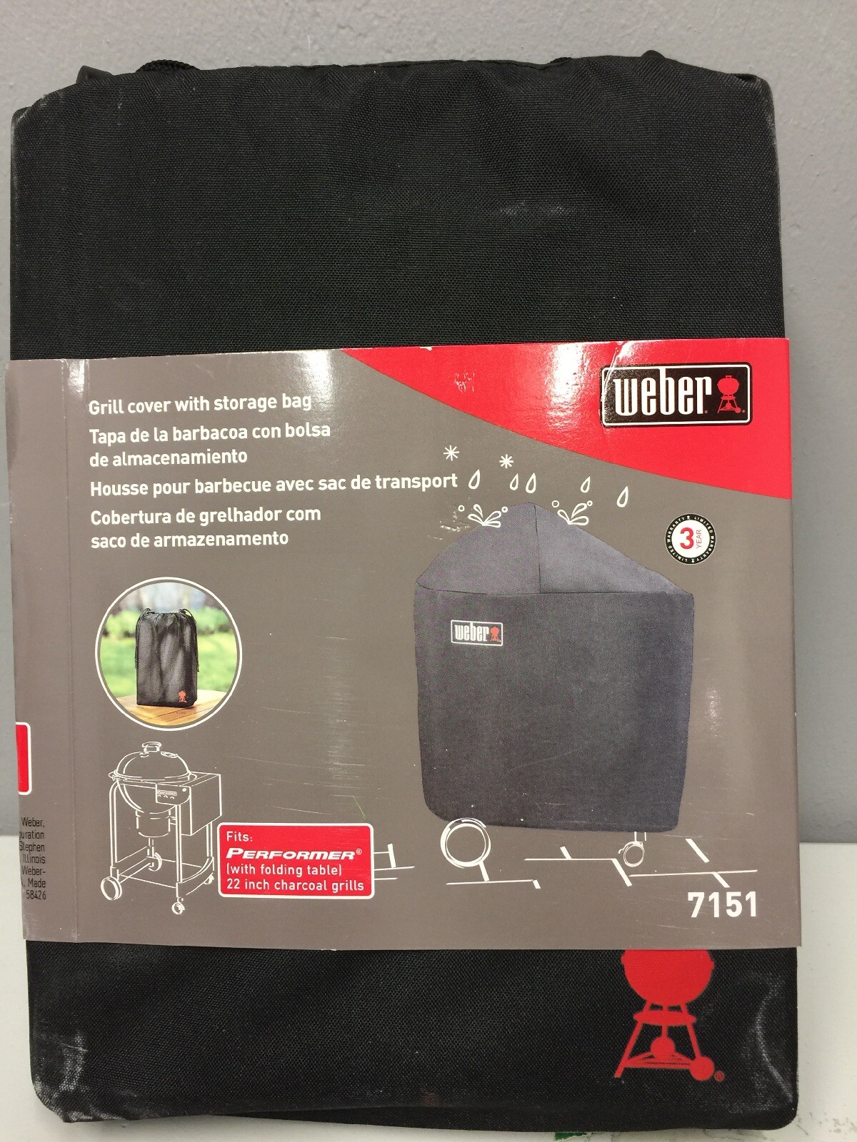 Weber 7151 Grill Cover With Storage Bag For Sale Online