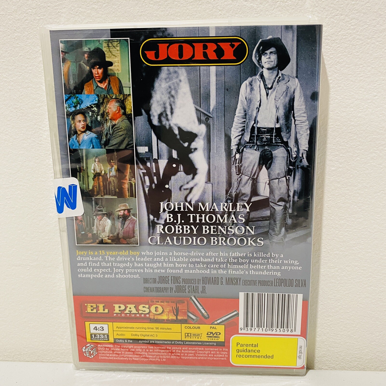 New Jory DVD 1973 Western Movie Robby Benson El Paso Pictures R4