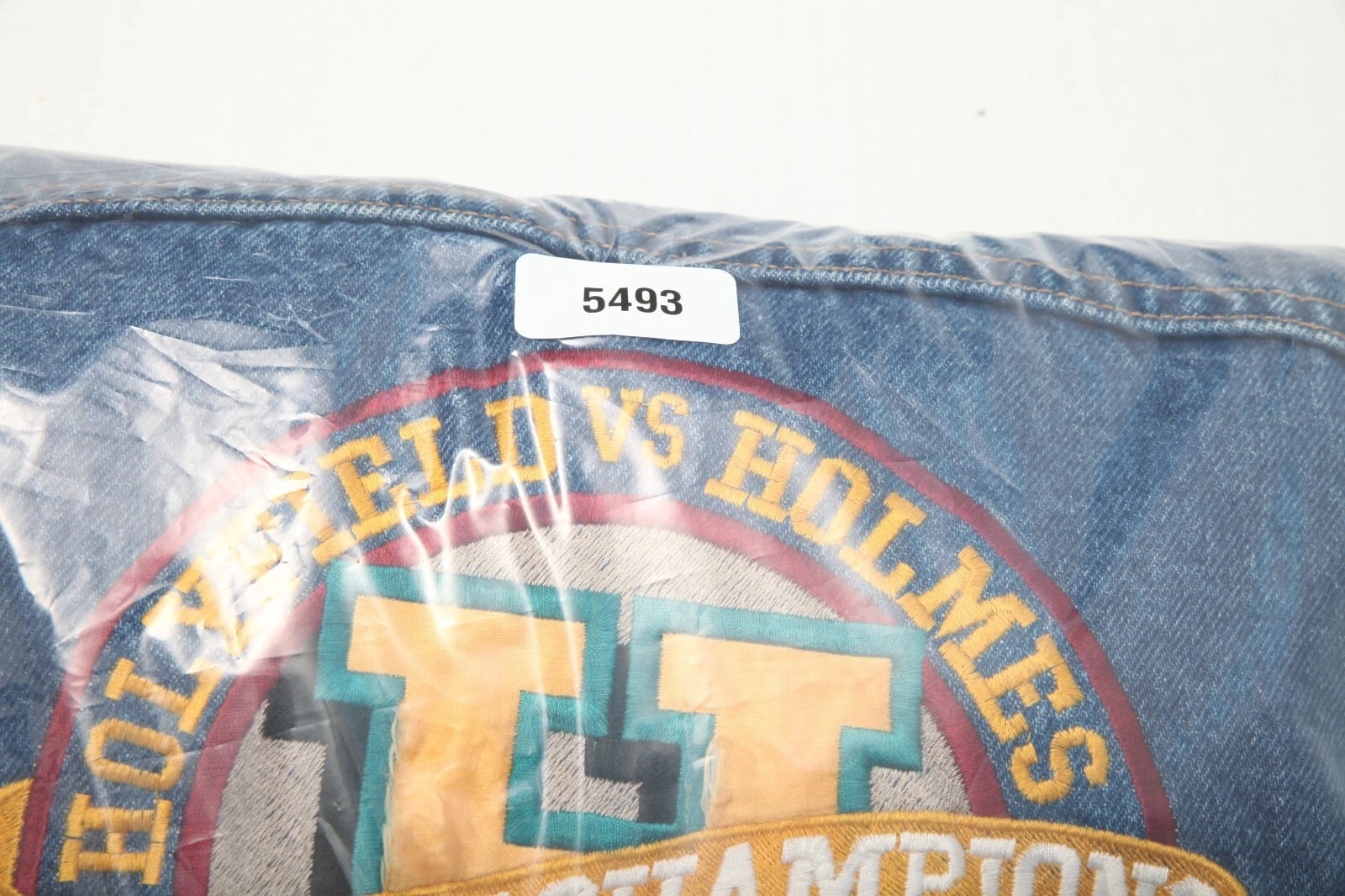 Vintage 1992 Caesar's Palace World Champion Holyfield Holmes Denim Jacket Mens L - product detail image 14