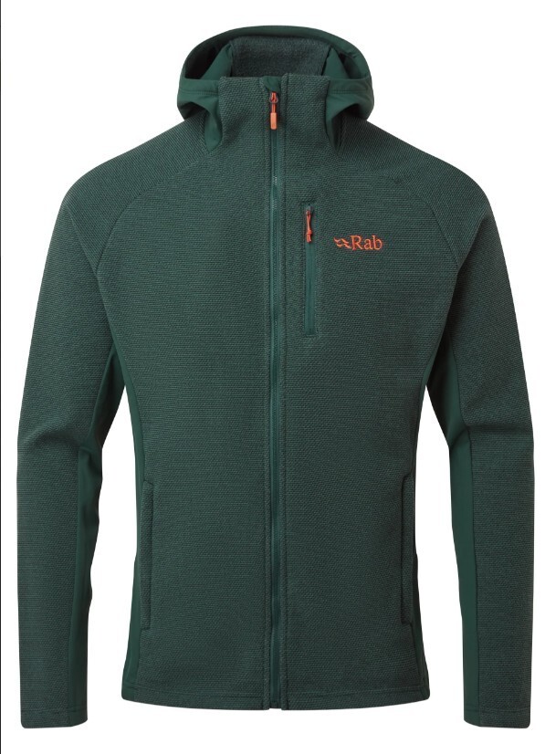 Chaqueta de invierno Rab Capacitor con capucha cremallera completa verde pino talla pequeña PVP £75