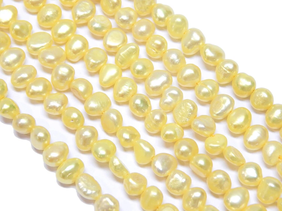 30stk Süßwasserperlen Natur 4mm Gelb Reiskorn Zuchtperlen Schmuck Perle D489 - Bild 2 von 4