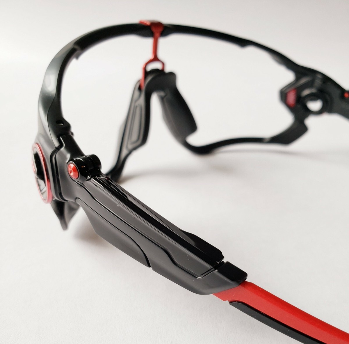 Oakley Jawbreaker Matte Black Red Icons Replacement Frame Only 