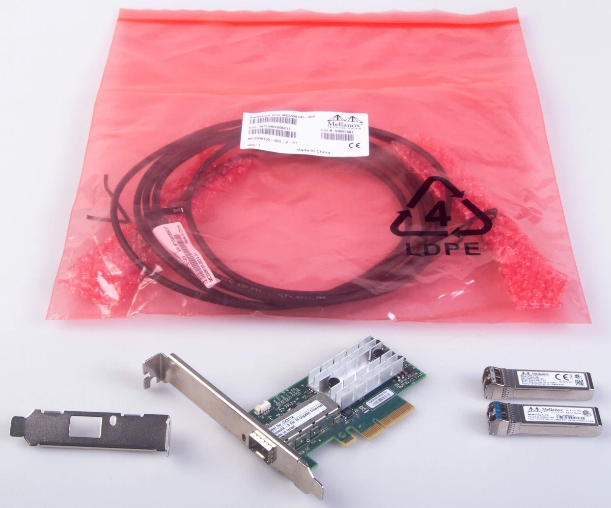 Mellanox MNPA19XTR 10Gb SFP+ PCIe Netwerkkaart - 10 Gbps Ethernet Adapter Voor Servers En PC