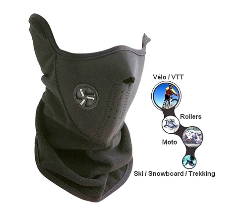 Cagoule Masque Tour De Cou Neoprene + Polaire - Airsoft Paintball Moto