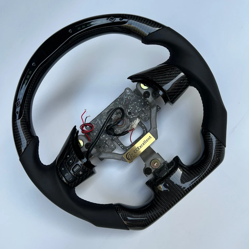 Volante de fibra de carbono real personalizado para Mazda RX-8 2004-2011 pantalla LED Foto 4 de 4