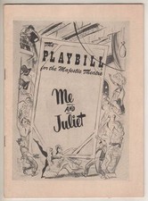 "Me And Juliet"   Playbill  1953   Rodgers &amp; Hammerstein   Broadway