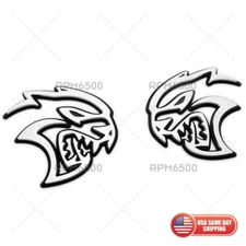 21-23 Dodge Durango SRT Hellcat Left & Right Fender Badge Emblem Silver Mopar
