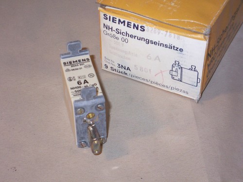 SIEMENS 3NA5801 Fuse, 6A, 500V, size NH00 (NIB) - Picture 1 of 3