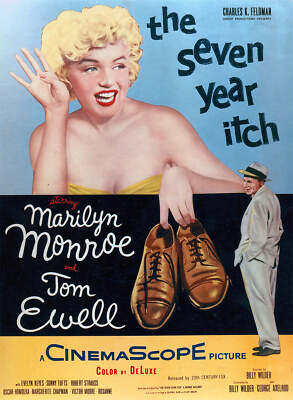 The Seven Year Itch Marilyn Monroe Vintage Movie Poster - 12x18