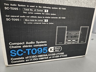 Panasonic SC-T095 Audio Stereo System AM/FM Cassette Record Player