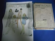 Vtg McCalls Pattern 7949 - EASY Long or Short Pajama Tops Bottoms L Xlg, Xxl