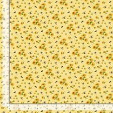 Honey Bee Farm Sunflower Bouquet Fabric Cotton Timeless Treasures CD2394 By Yard