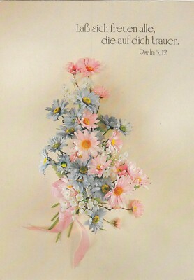 211 Religiöse Karte mit Psalm 5,12 Verlag der St.-Johannis-Druckerei