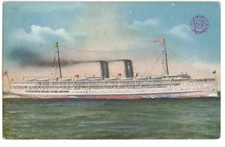 1920 Postcard: S.S. Harvard - San Francisco-San Diego - Los Angeles Steamship Co