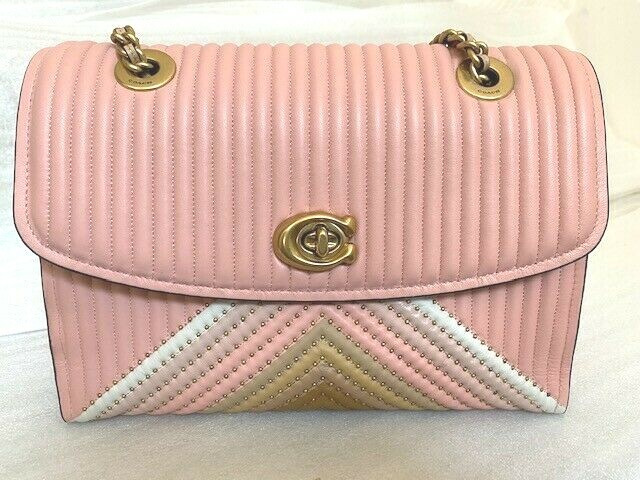 coach quilted parker