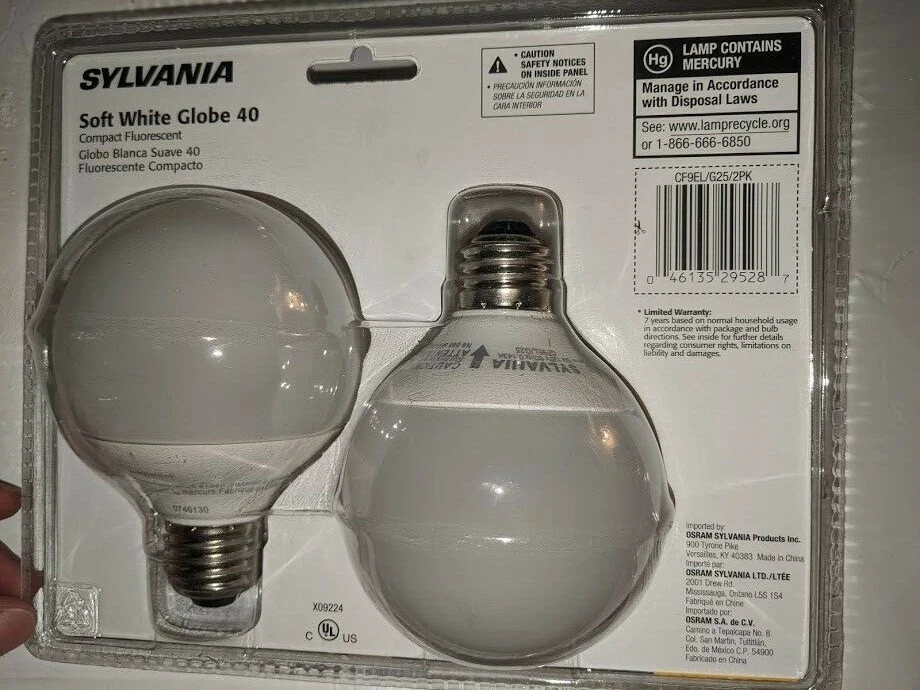 Sylvania -9W- 120V- 3000K- G25- CFL Globe Bulbs (Medium Base) (12 Pack) - Image 2 of 4
