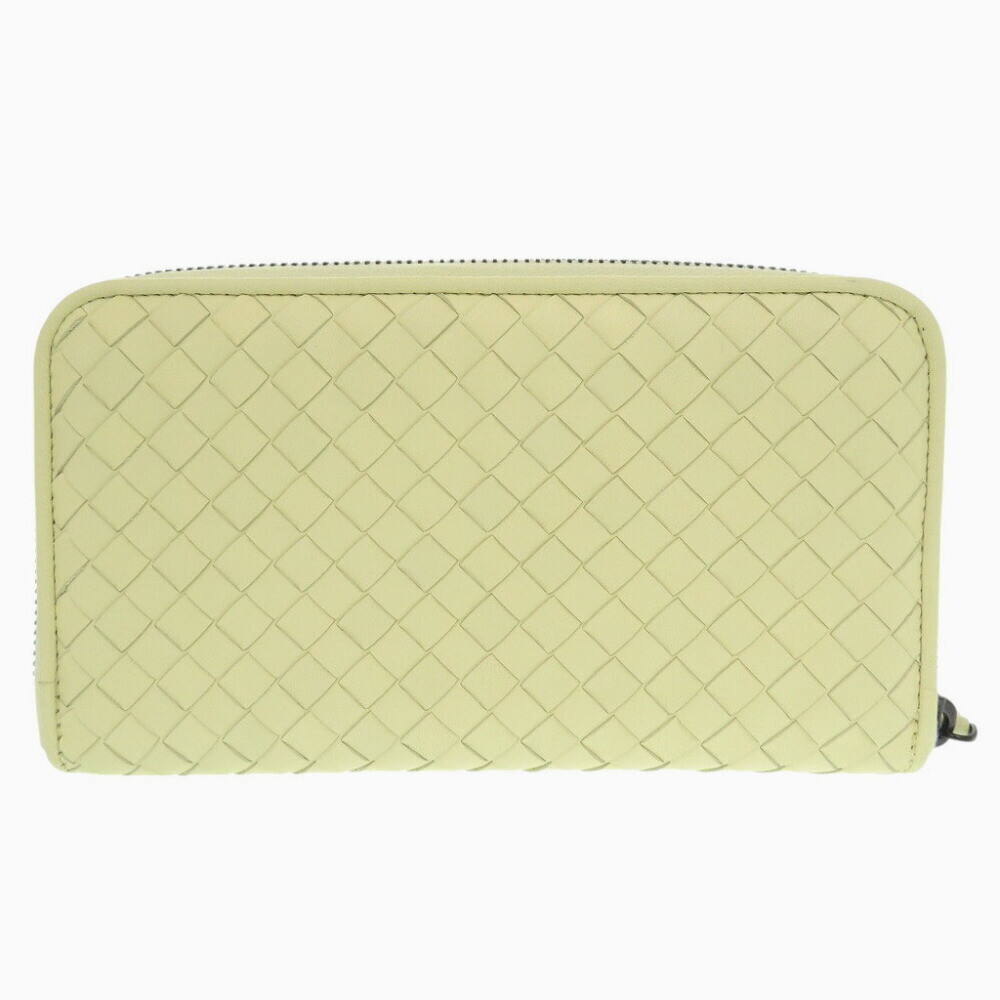 BOTTEGA VENETA*長財布(PORTAFOGLIO INTRECCIATO GRANDEZIP) Bottega Veneta Intrecciato Leather Yellow Round Zipper Long