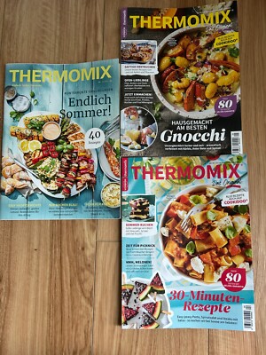 Thermomix Rezepte 3x Hefte Magazine (Endlich Sommer, Gnocchi, Rezepten) - NEU