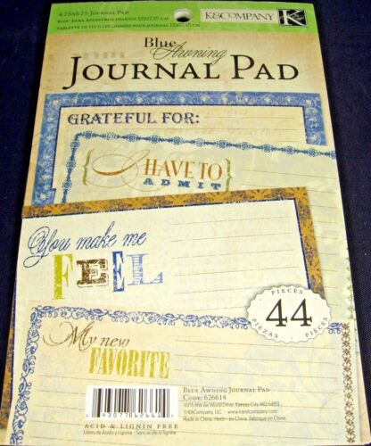 K&Co Blue Awning Journal Paper Pad 44 pieces 4.75" x 6.75" K&Company - 第 1/10 張圖片