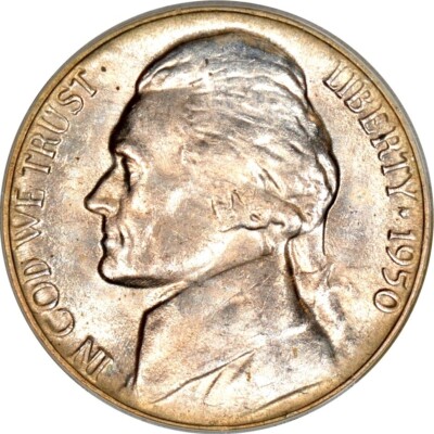 1950-D 5C Jefferson Nickel ICG MS64 #801 | eBay