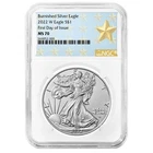 2022-W Burnished $1 American Silver Eagle NGC MS70 FDI West Point Star Label
