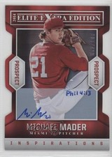2014 Elite Extra Edition Inspirations Die-Cut Signatures Michael Mader Auto 3py