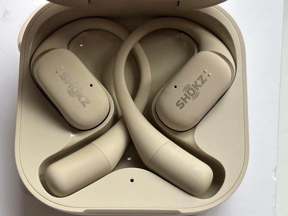 Shokz OpenFit Open-Ear Bluetooth True Wireless Earbuds - Beige (T910) OPEN BOX - Image 4 of 4