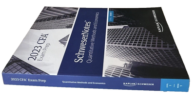 (コピー)2023 CFA Exam SchweserNotes 2023 CFA Exam Prep Schweser Notes Quantitative Methods&Economics