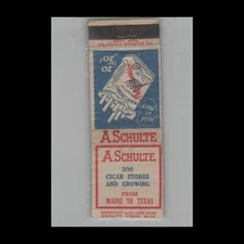 1930s Matchbook Cover Diamond Quality A. Schulte Marlboro Cigarettes