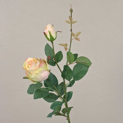 artplants Künstliche Rose CARUSA, rosa-Creme, 80cm, Ø8cm