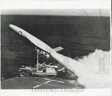 1955 Press Photo Regulus I Type Rocket Launch - afa59658