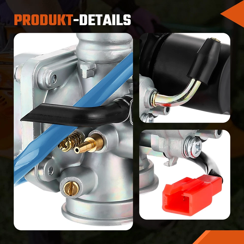 Vergaser 17,5mm Passend für Yamaha Peugeot Force 50 C-Tech inkl. E-Choke Ersatz - Bild 2 von 4