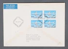 MayfairStamps Finland FDC 1969 Block Airplane 0.25 Helsinki to Hendersonville NC
