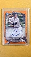 Eduardo Herrera 2025 Bowman Chrome Orange MOJO Auto #’d /25 Autograph Mega Box!