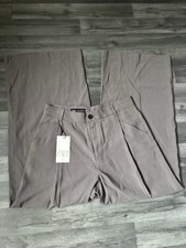 Zara brown/grey wide leg office work trousers size large BNWT