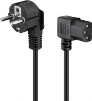Goobay® Beidseitig Abgewinkeltes KaltgeräTe-Anschlusskabel, 5 M, Schwarz