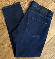 LUCKY BRAND 410 Athletic Straight Jeans 36 x 30 Zip Fly Stretch Dark Wash Men