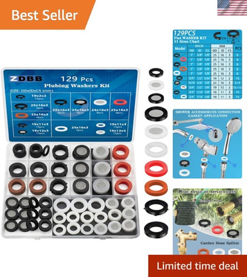#ad #ad 129 PCS Heavy Duty Plumbing Washer Kit with Organized Storage Box Easy Install $23.99