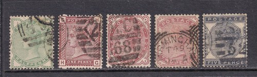 Great Britain QV 1880-81 SG 164/69 Un. 67/71 used Fine CV € 350