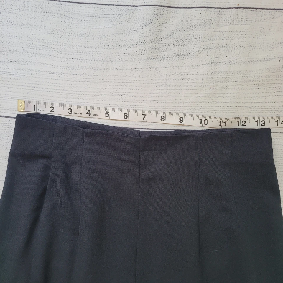 Шерстяные боковые брюки на молнии Mondi The Company размер 40 США 10 в полоску черные плиссированные - Изображение 4 из 4