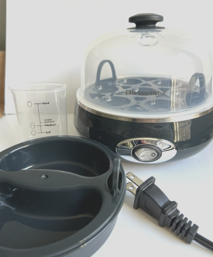 Elite Gourmet EGC007CHC# Rapid Egg Cooker, 7 Easy-To-Peel, Hard, Medium, Soft