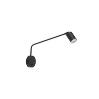 Wandstrahler Schalter Verstellbar Schwarz GU10 H:43 Cm Wandlampe Schlafzimmer