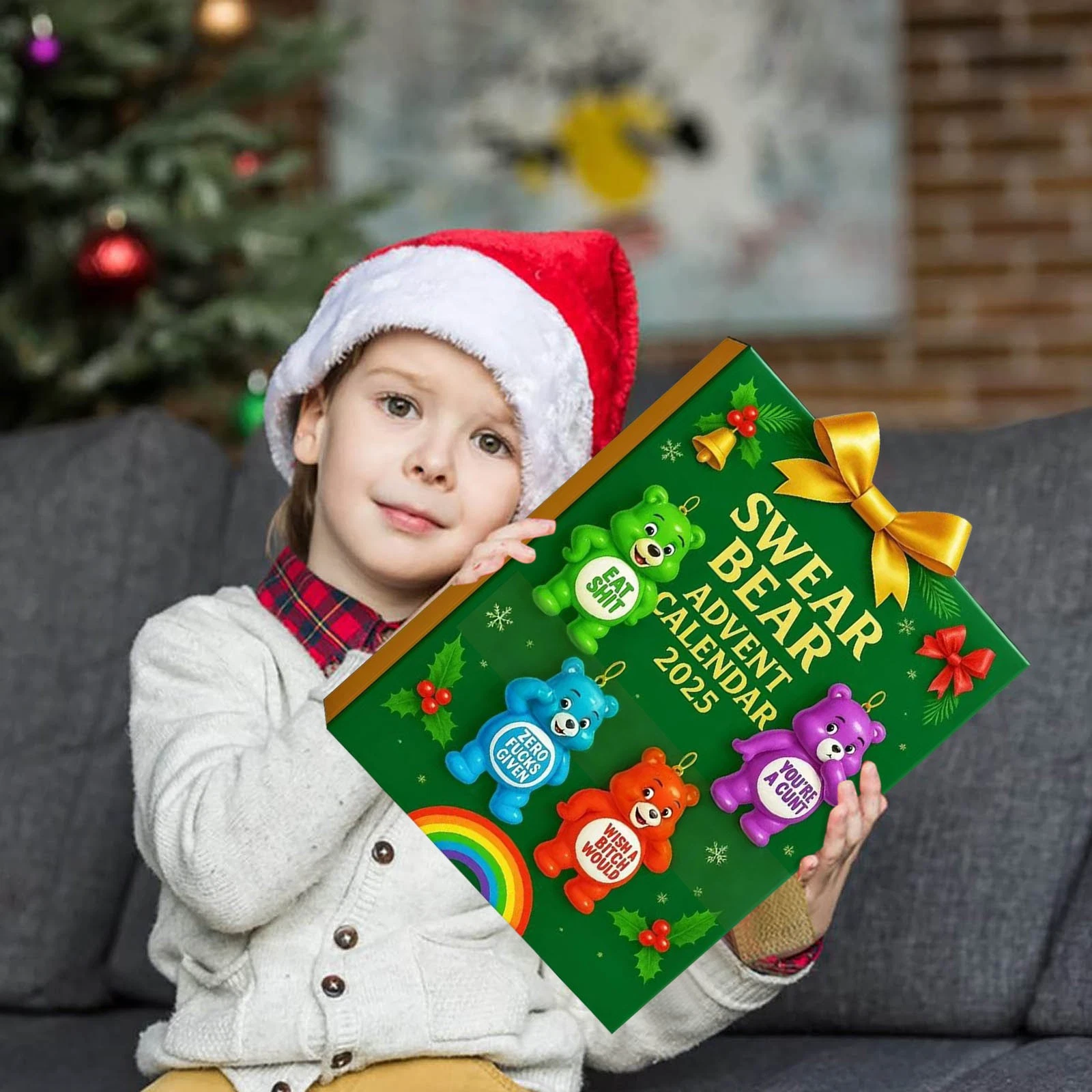 Swear Bear Theme Advent Calendar 24Pcs Bears Blind Boxes 2025 Countdown Sets