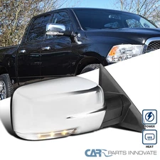 Fits 09-12 Dodge Ram 1500 Chrome Power Heat Right Side Mirror LED Signal+Puddle
