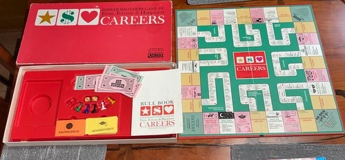Parker Brothers Careers Board Game Fame Fortune Happiness 1965 Vintage Complete