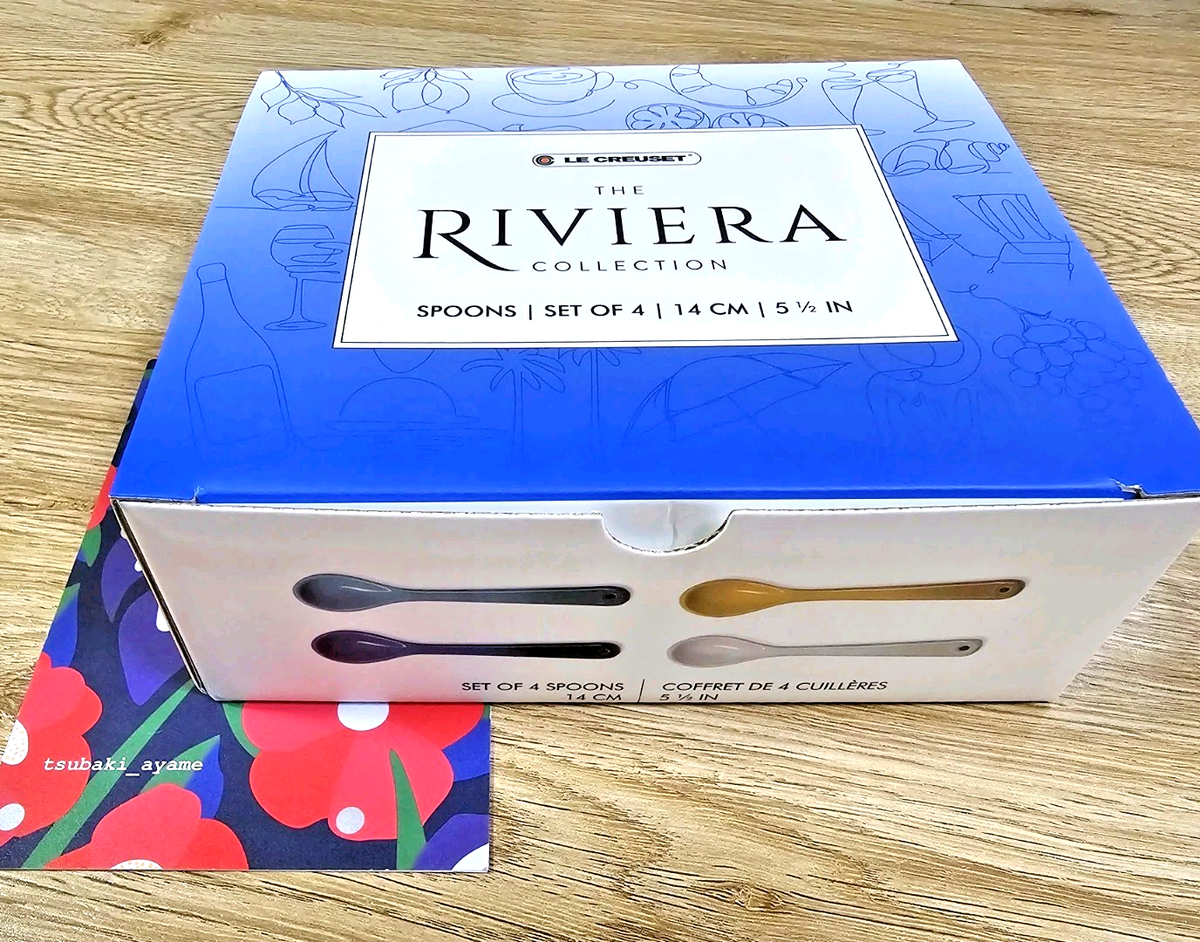 Le Creuset Spoons RIVIERA Collection 5.5in Set of 4 Stoneware