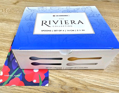 Le Creuset Spoons RIVIERA Collection 5.5in Set of 4 Stoneware