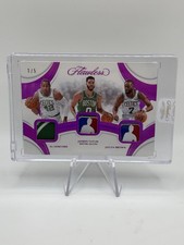 2024-25 Panini Flawless Triple Patch Horford Tatum Brown NBA Logo Game-Worn 1/5 