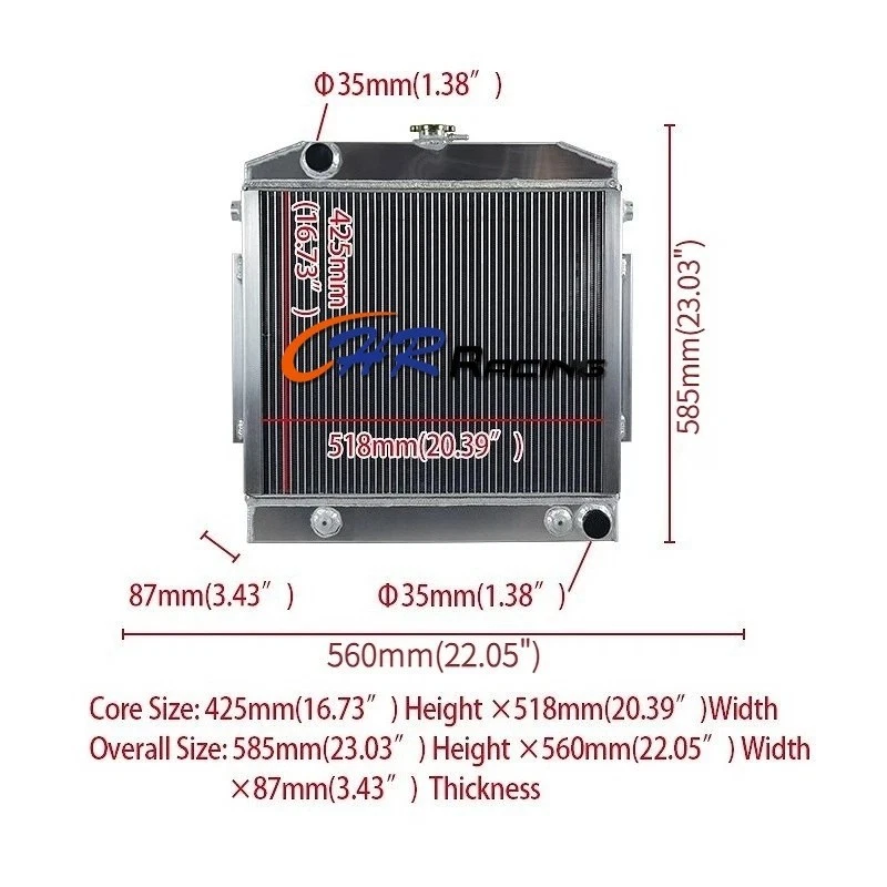 Radiator for 1968-1977 Mercedes-Benz W114 230 250 280 250/280C;W115 230 220/240D - Image 2 of 4